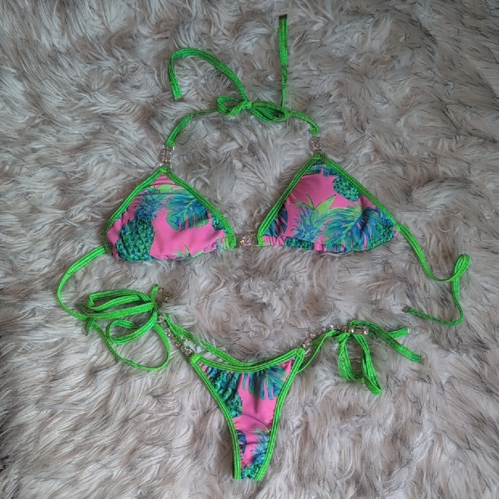 Angel Competition Bikinis Tropical Posing Suit Size Small
